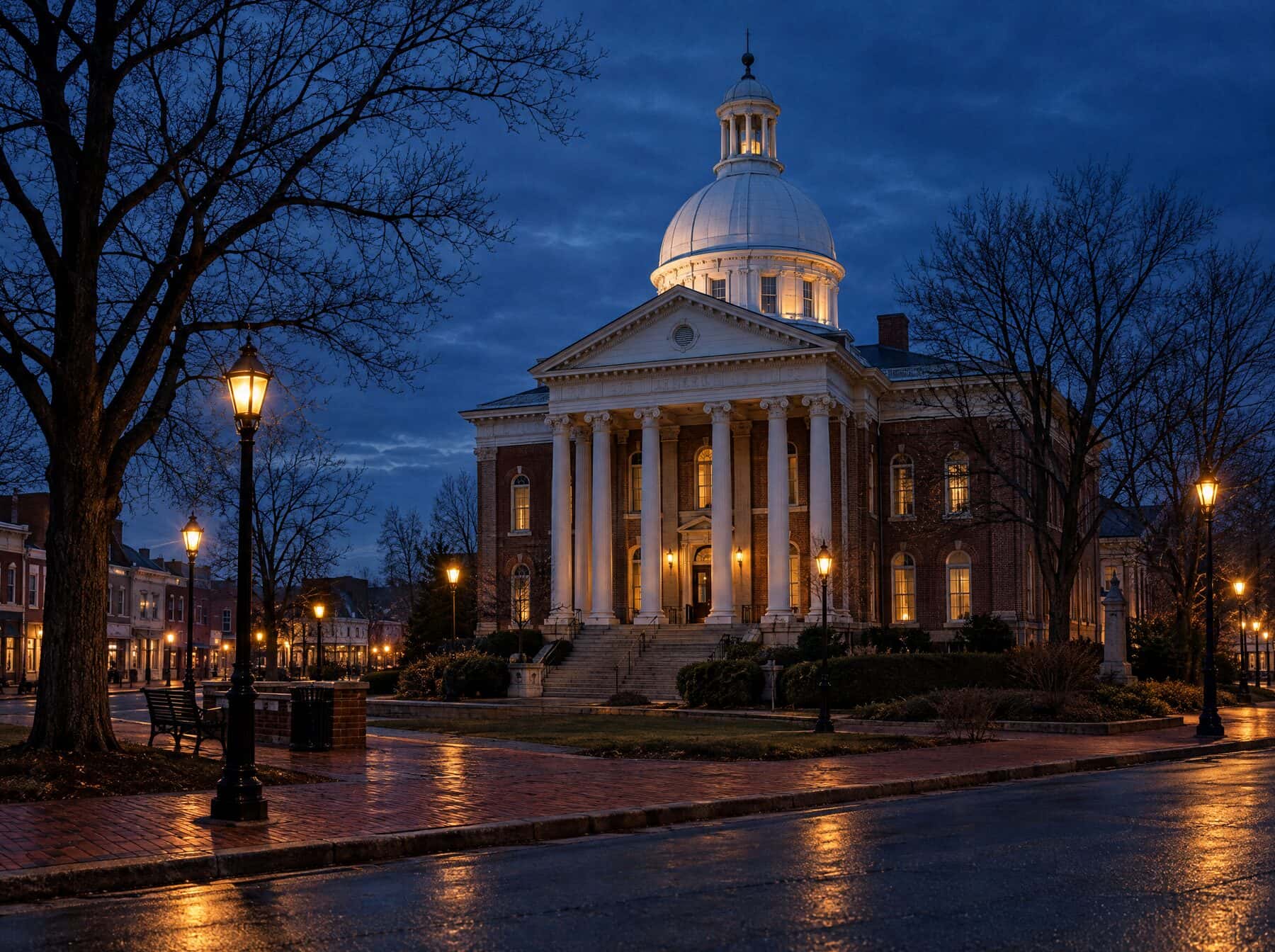 A domed county courthouse in central New Jersey